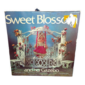 1970s Sweet Blossom Doll and Her Floral Garden Gazebo Mega Complete Playset